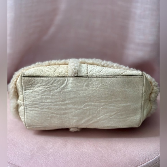 HTF Authentic Vintage Coach Signature Leather & Shearling mini bag/Pochette - Picture 7 of 11